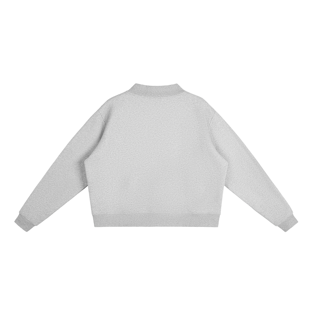 DRVVYN For Life Mock-Neck Fleece — Heather Gray