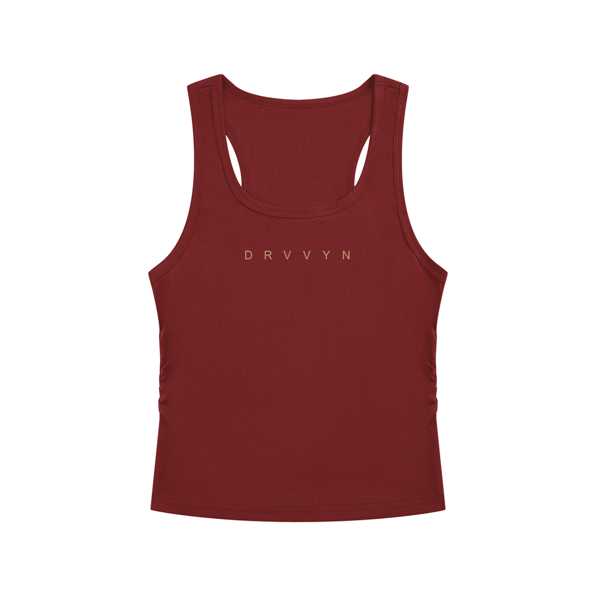 DRVVYN Ruched Tank — Wine