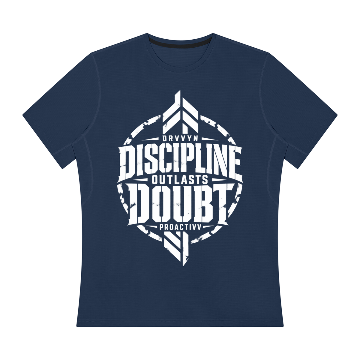 DRVVYN Proactivv — Discipline Outlasts Doubt Men’s Performance Tee