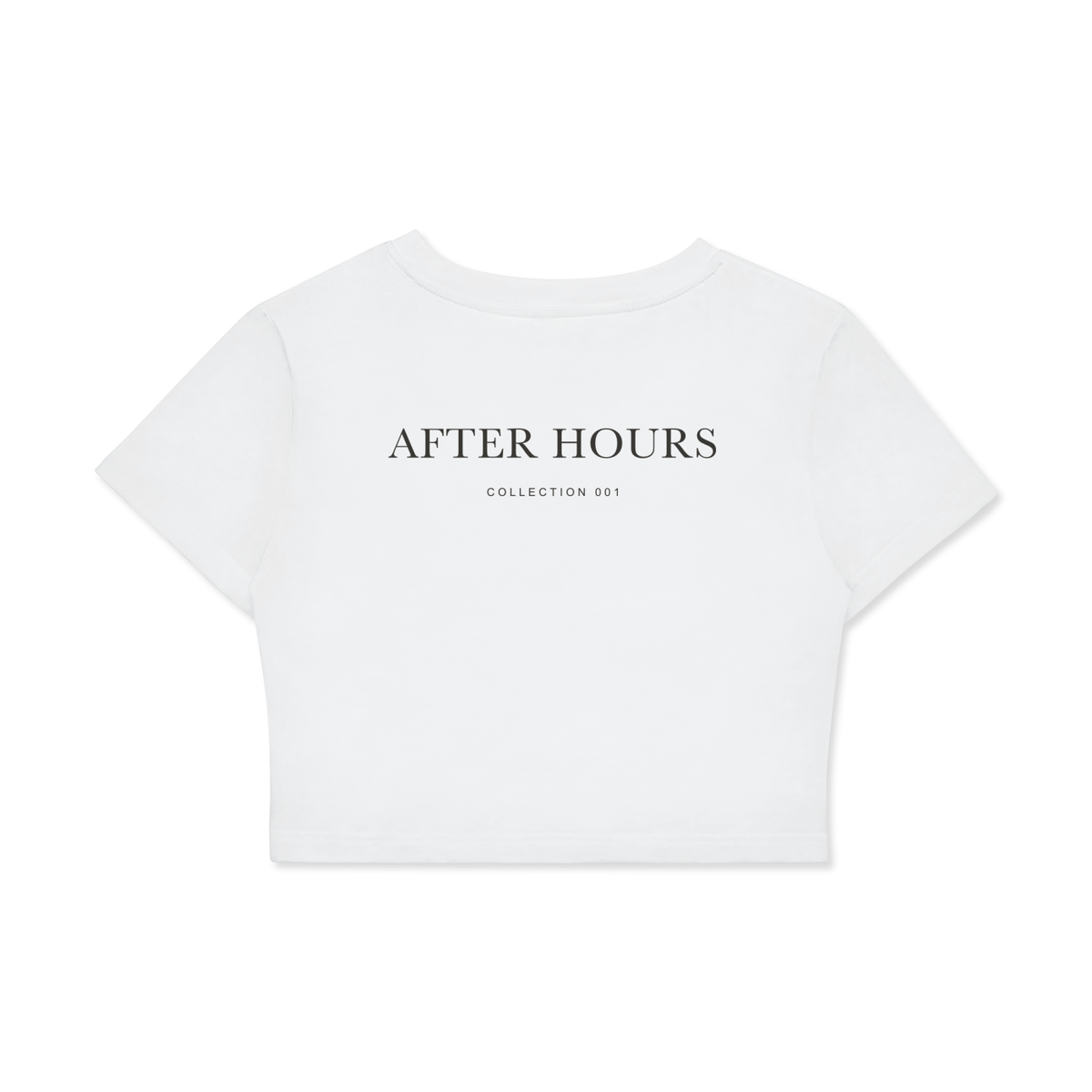 DRVVYN Fitted Crop Tee — Lucent White