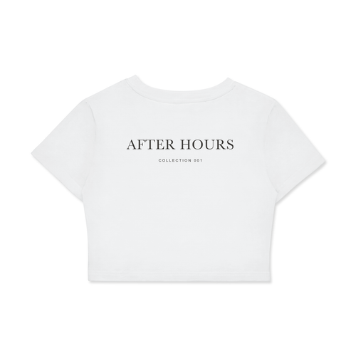 DRVVYN Fitted Crop Tee — Lucent White