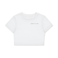DRVVYN Fitted Crop Tee — Lucent White