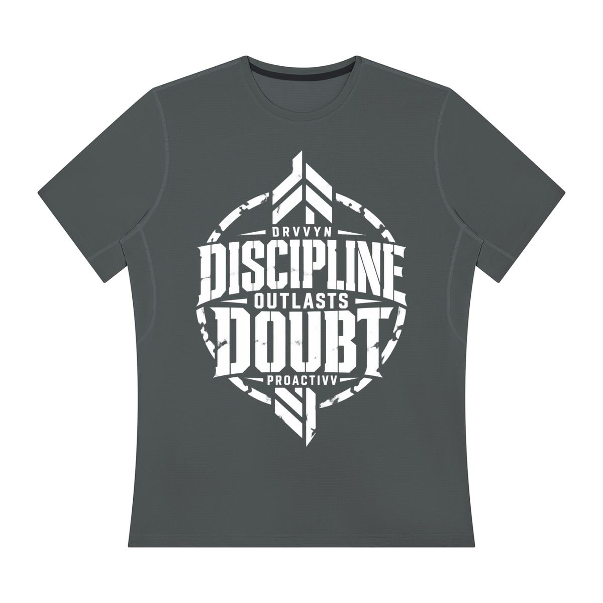 DRVVYN Proactivv — Discipline Outlasts Doubt Men’s Performance Tee