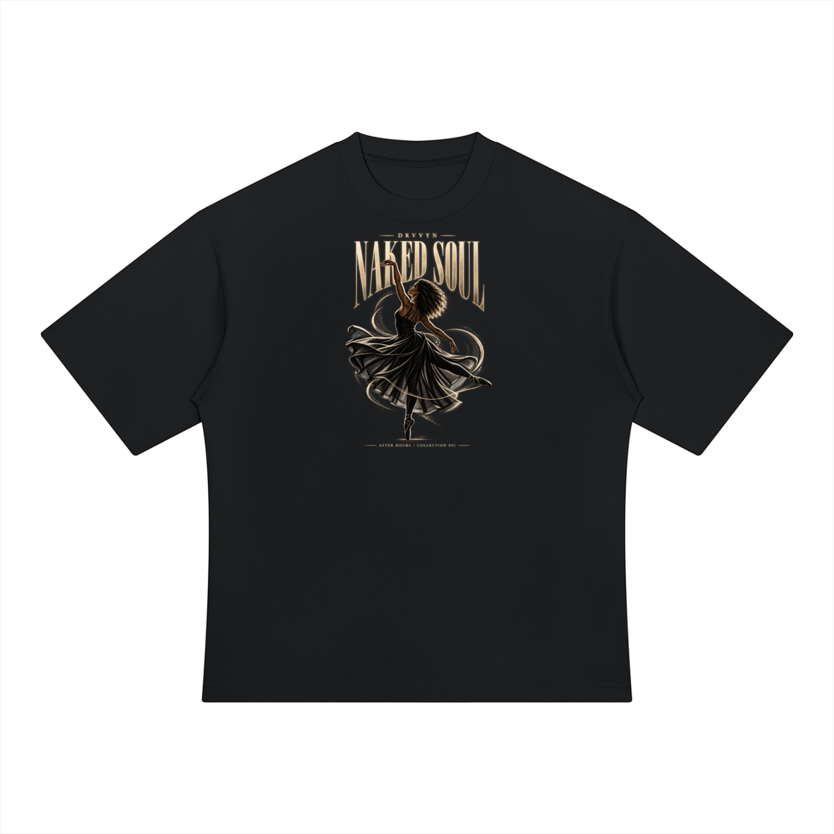 DRVVYN Naked Soul Oversized Tee — Black