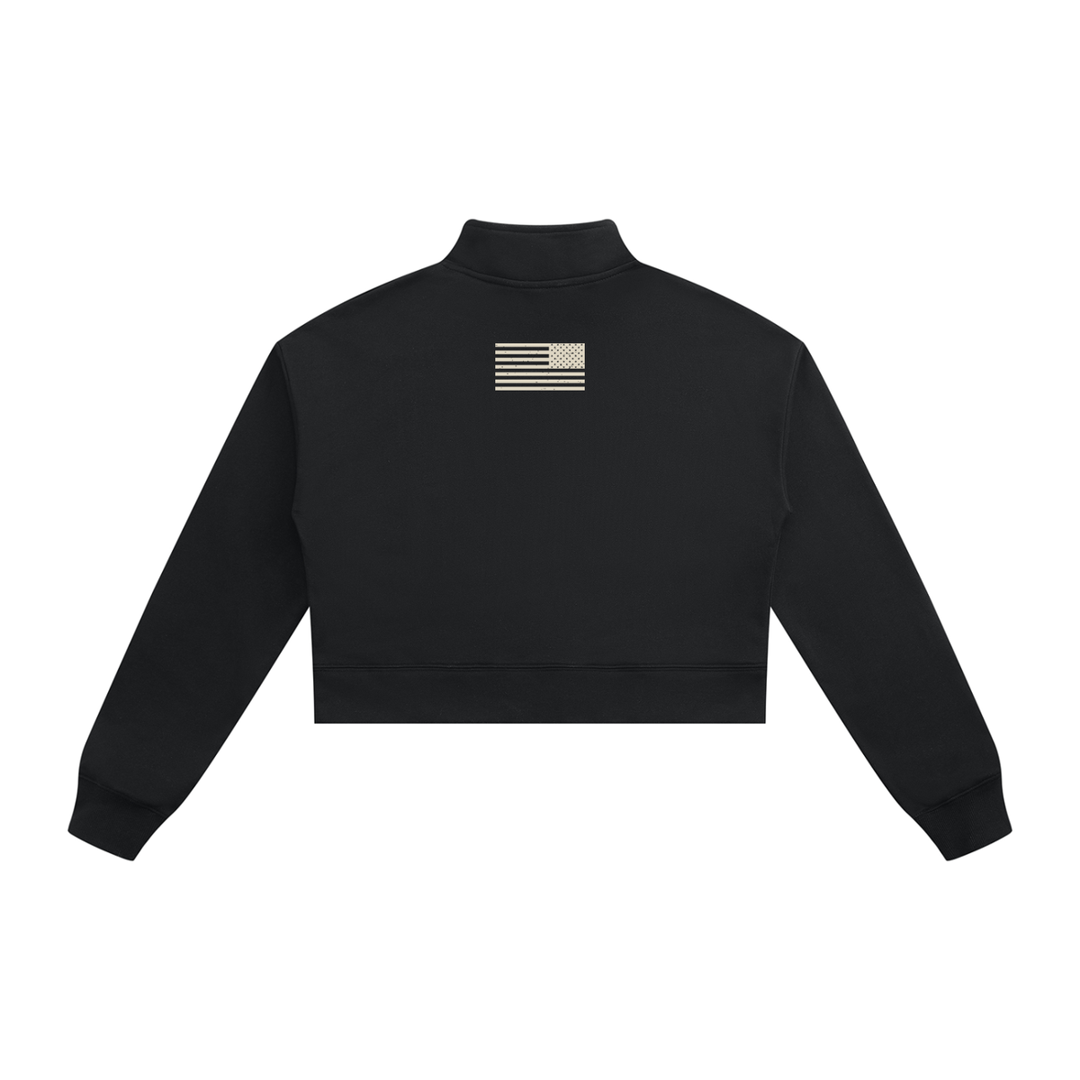 DRVVYN Collegiate Cropped Quarter Zip — Black