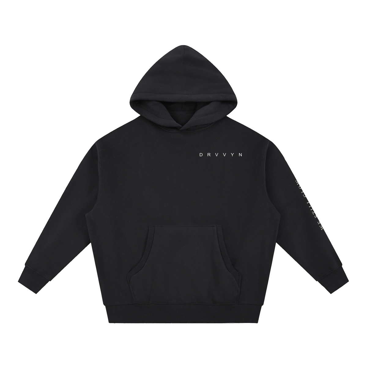 DRVVYN Broken Halos Boxy Hoodie — Black