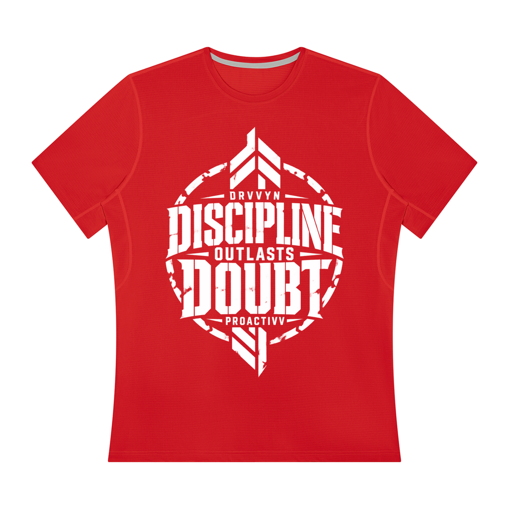 DRVVYN Proactivv — Discipline Outlasts Doubt Men’s Performance Tee