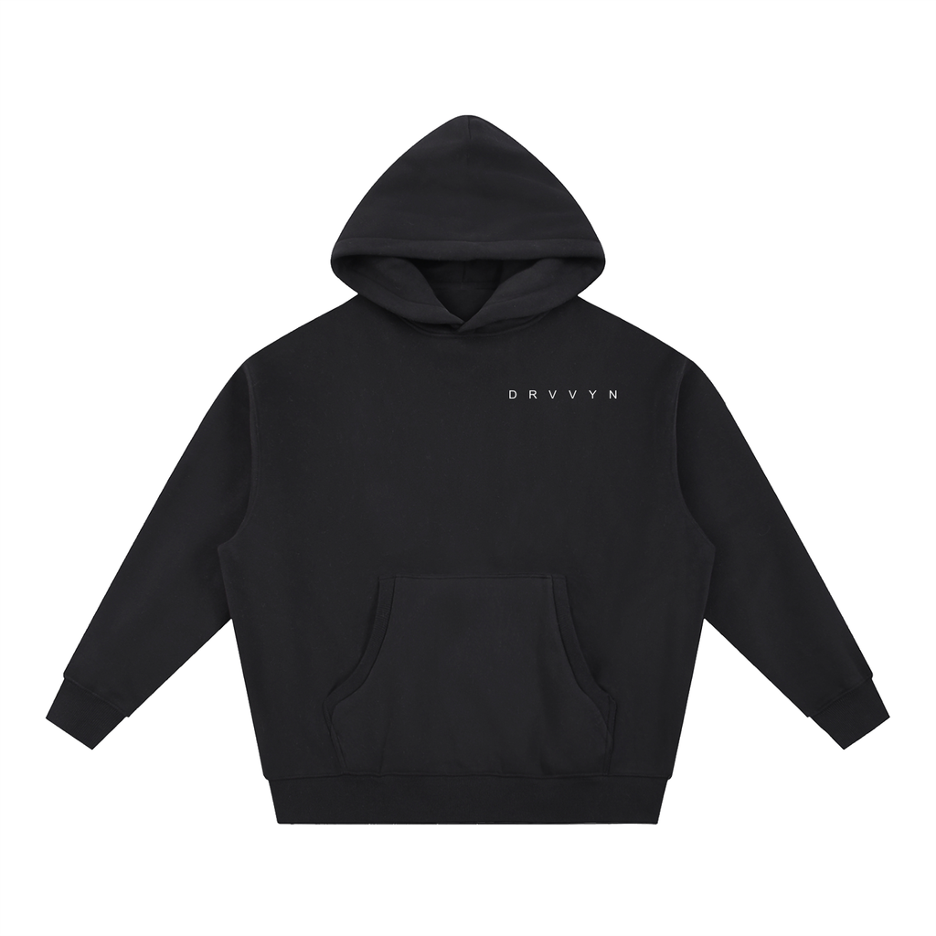 DRVVYN After Hours Boxy Fleece Hoodie — Black