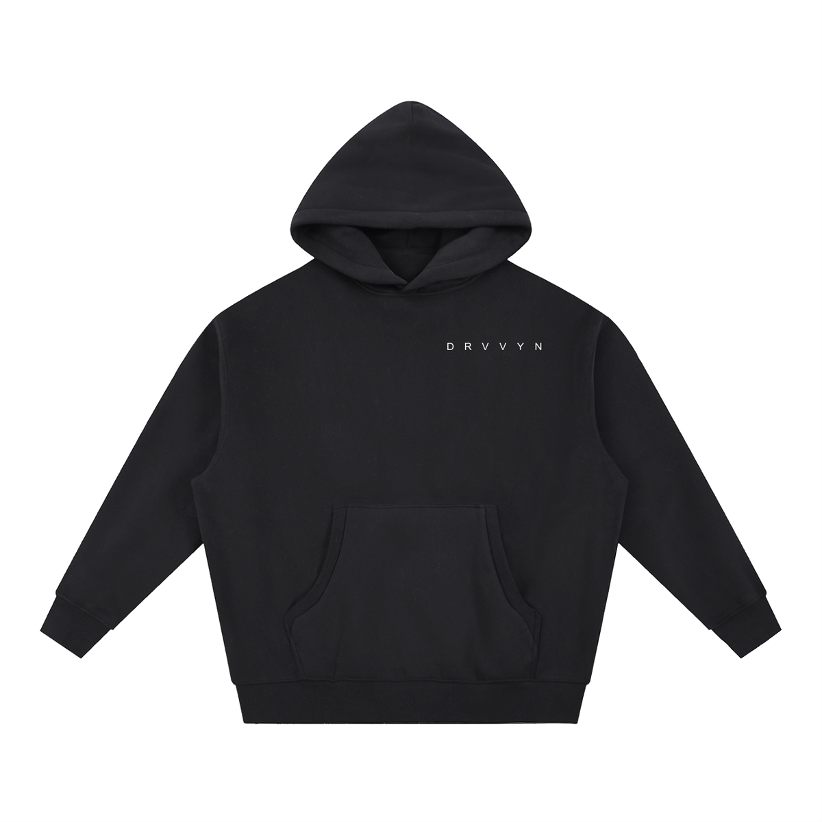 DRVVYN After Hours Boxy Fleece Hoodie — Black