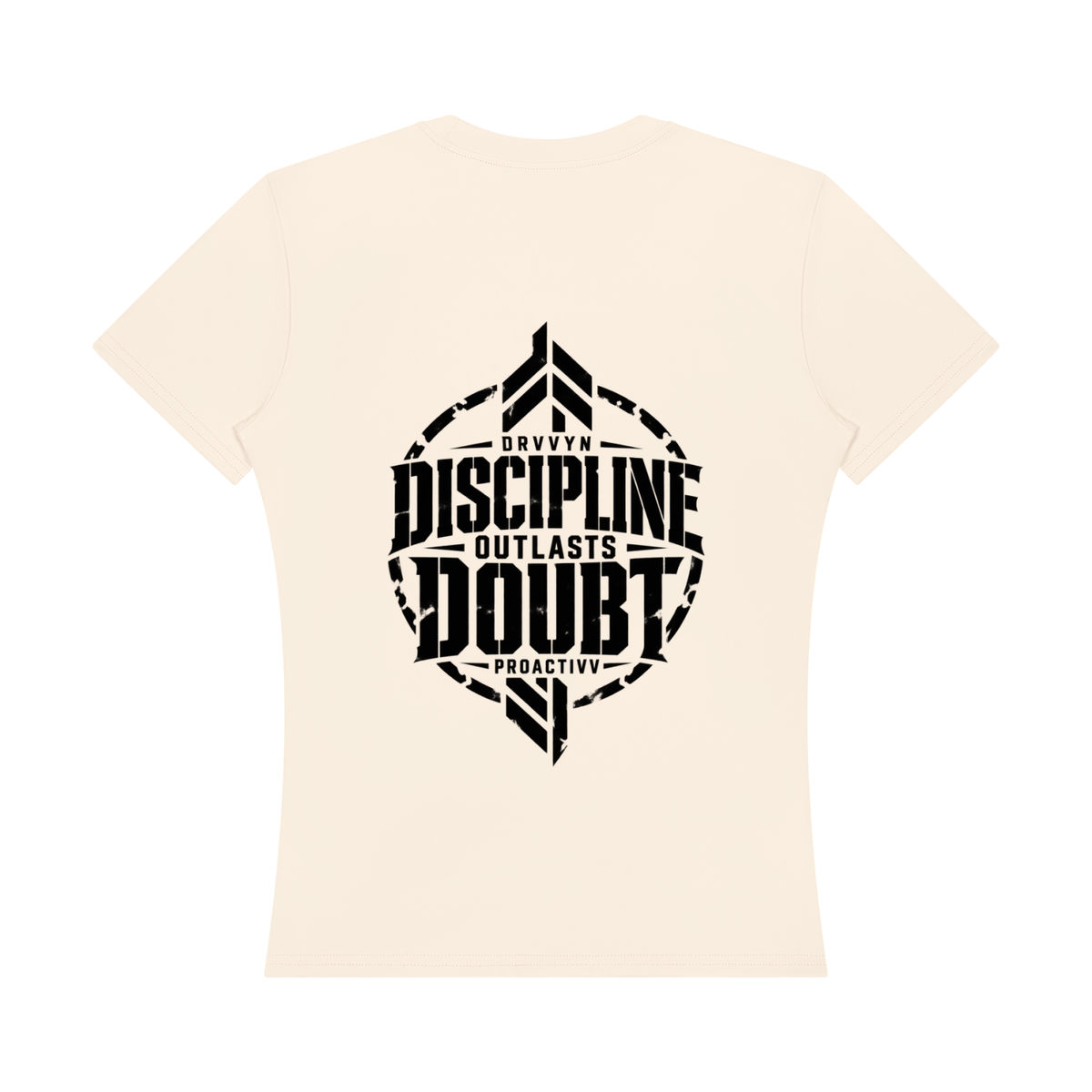 DRVVYN Proactivv — Discipline Outlasts Doubt Women’s Performance Tee