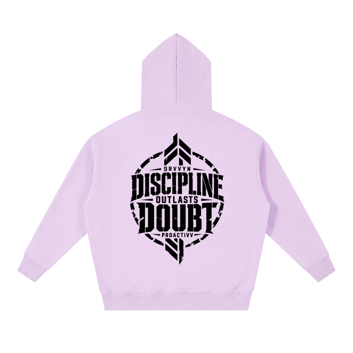 DRVVYN Proactivv — Discipline Outlasts Doubt Men’s Boxy Fleece Hoodie