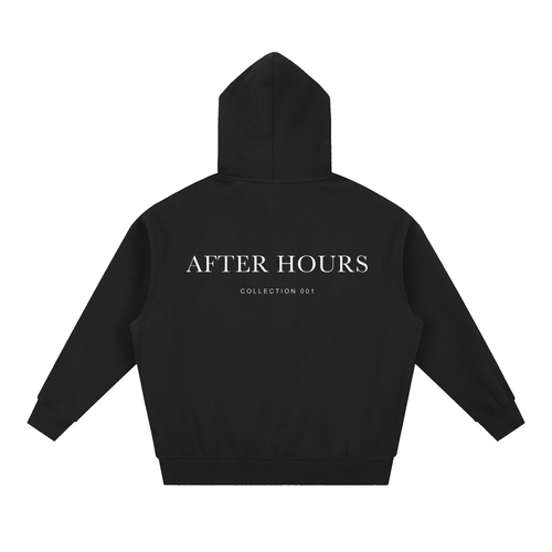 DRVVYN After Hours Boxy Fleece Hoodie — Black