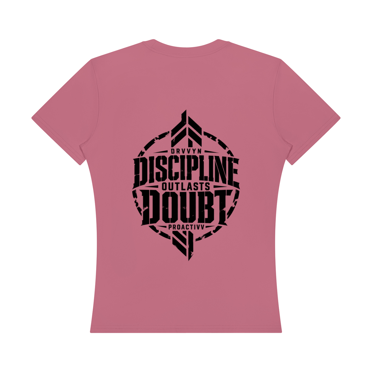 DRVVYN Proactivv — Discipline Outlasts Doubt Women’s Performance Tee