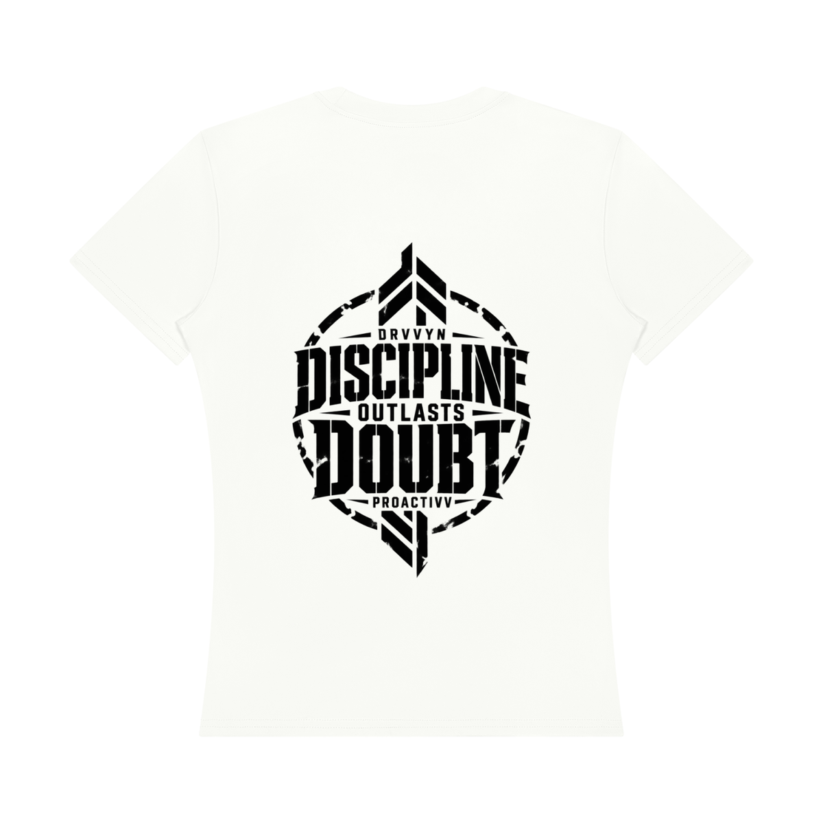 DRVVYN Proactivv — Discipline Outlasts Doubt Women’s Performance Tee