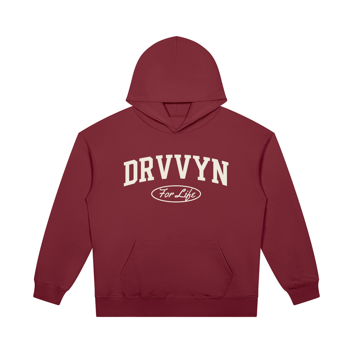 DRVVYN For Life Heavyweight Hoodie — Wine