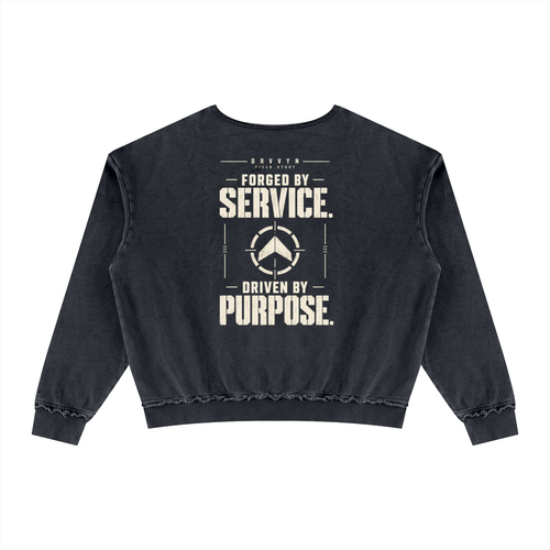 DRVVYN Driven By Purpose — Raw Edge Crewneck