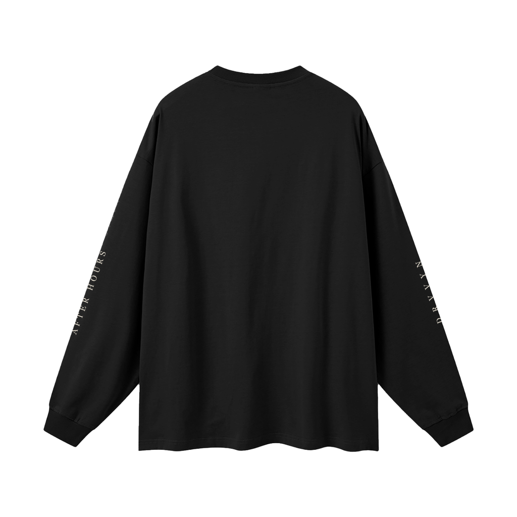 DRVVYN Haunted By You Oversized Long Sleeve Tee — Black