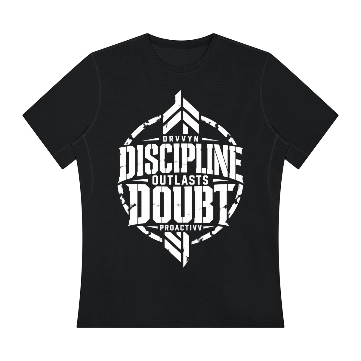 DRVVYN Proactivv — Discipline Outlasts Doubt Men’s Performance Tee