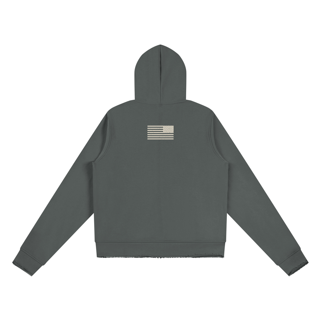 DRVVYN Lounge VETERAN Zip Hoodie — Dark Gray